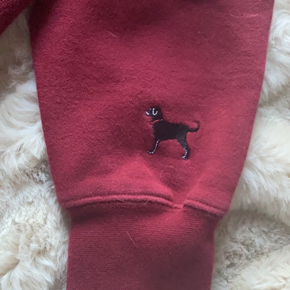 Child’s Medium Maroon Black Dog Sweatshirt - Picture 3 of 7